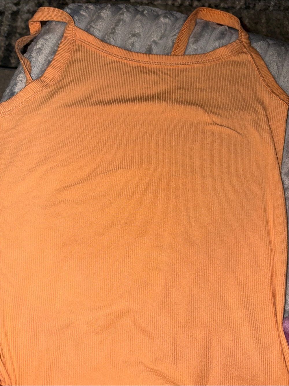 NoBo Orange Ribbed Tank Top